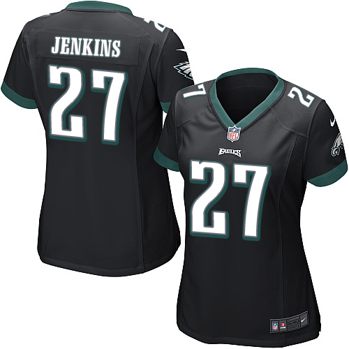 Women's Elite Malcolm Jenkins Nike Jersey Black Alternate - #27 NFL Philadelphia Eagles